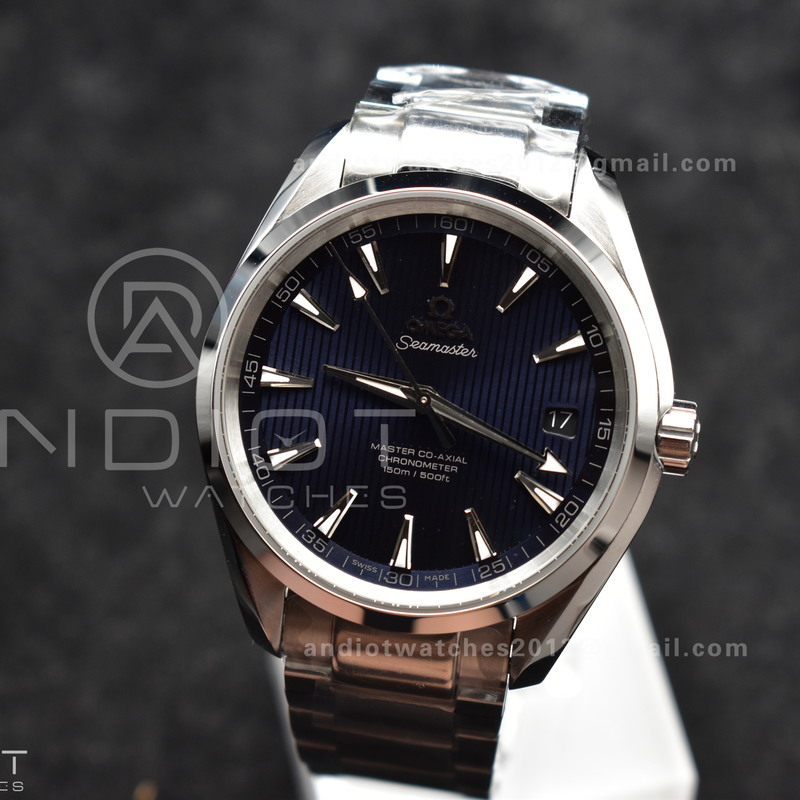Aqua Terra 150M SS VSF 1:1 Best Edition Blue Vertical Dial On SS Bracelet A8500